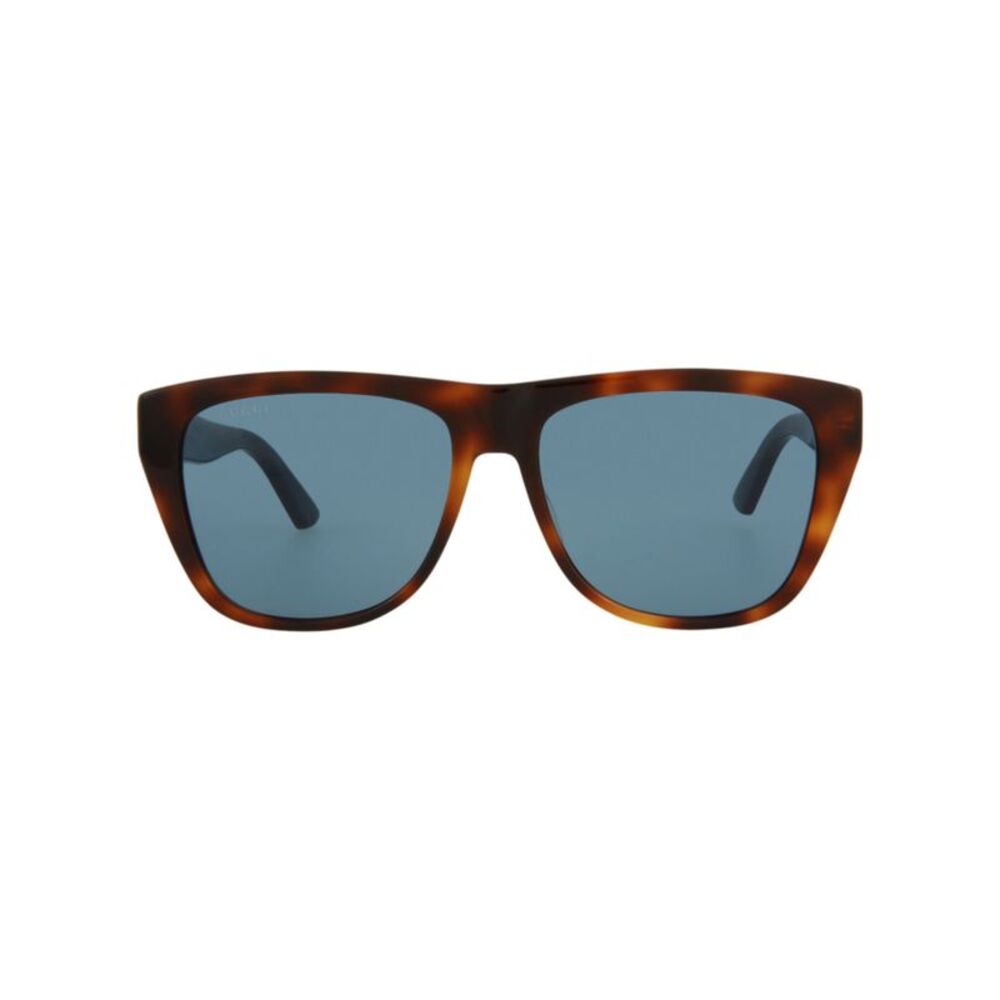Gucci Square/Rectangle-Frame Acetate Sunglasses Brown Mens